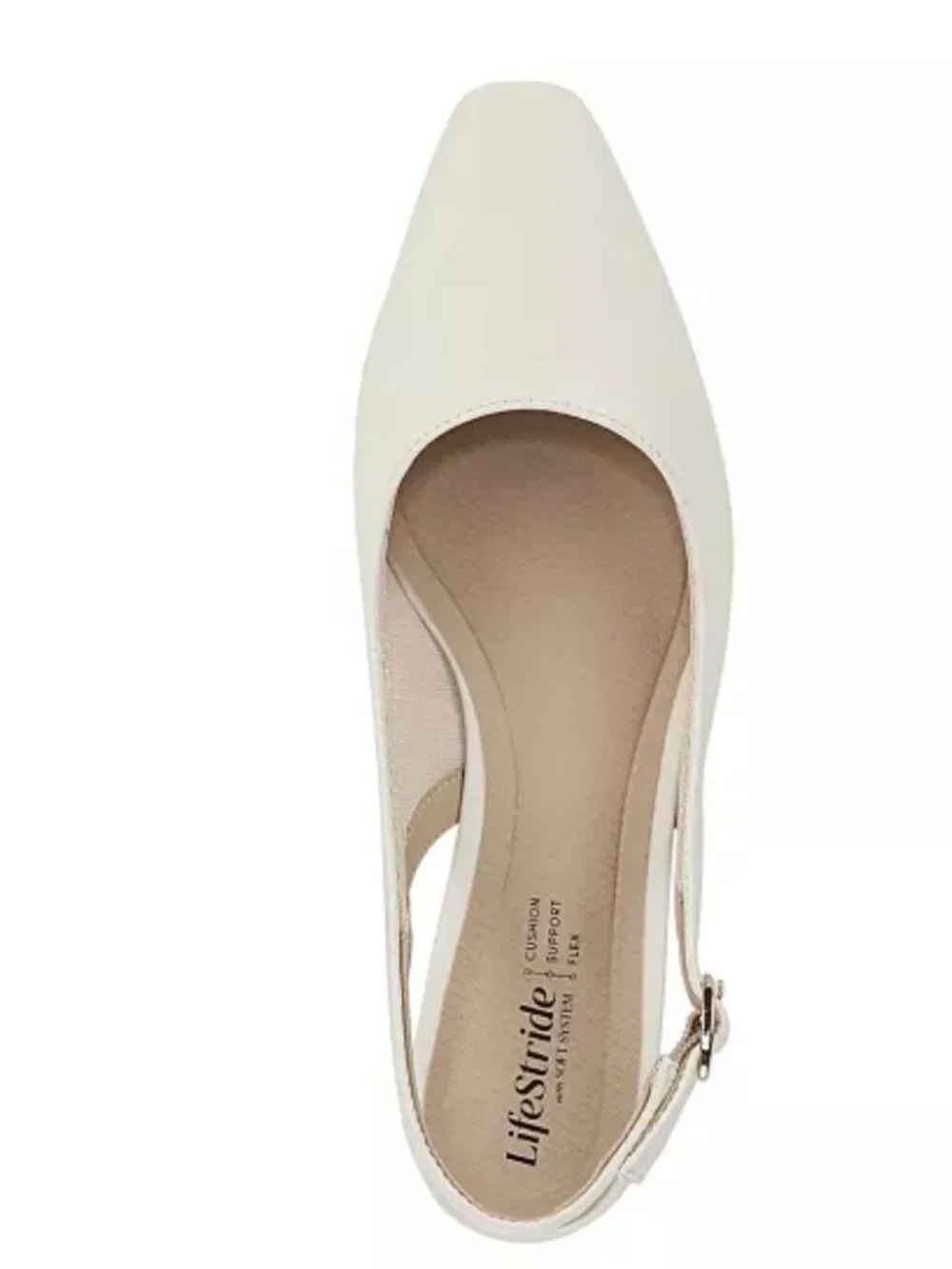 LifeStride Lorena Slingback Pumps – Bright White – Size 9 (NWB)